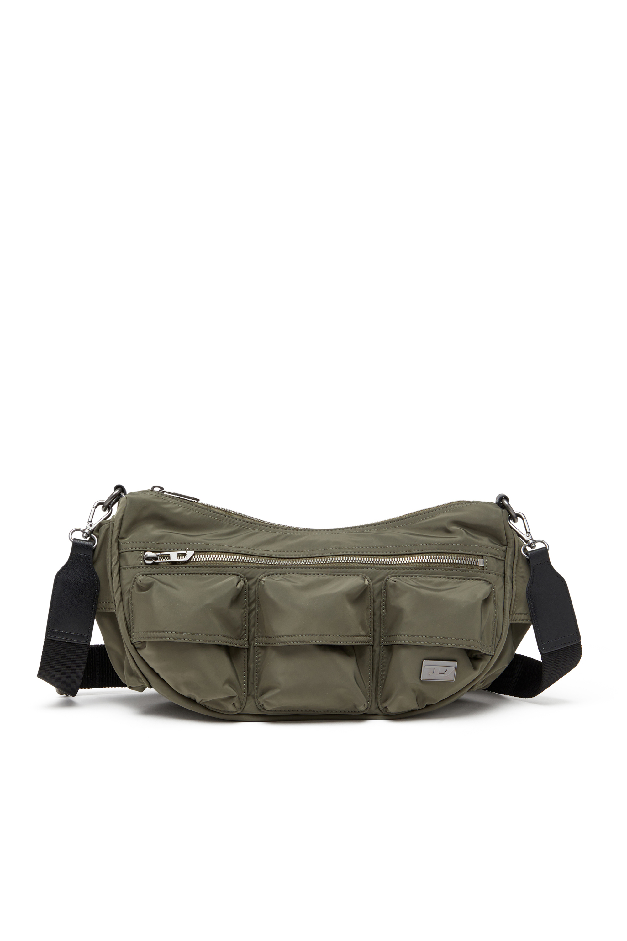 Diesel - MULTI-PKTS SHOULDER BAG X, Unisex's Multi-Pkts-Multipocket bag in utilitarian shell in Green - 1